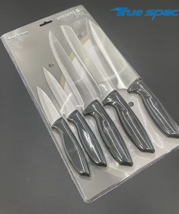 Wholesale 5PCS Kitchen Chef Bread Slice Practical  Black Knife Set