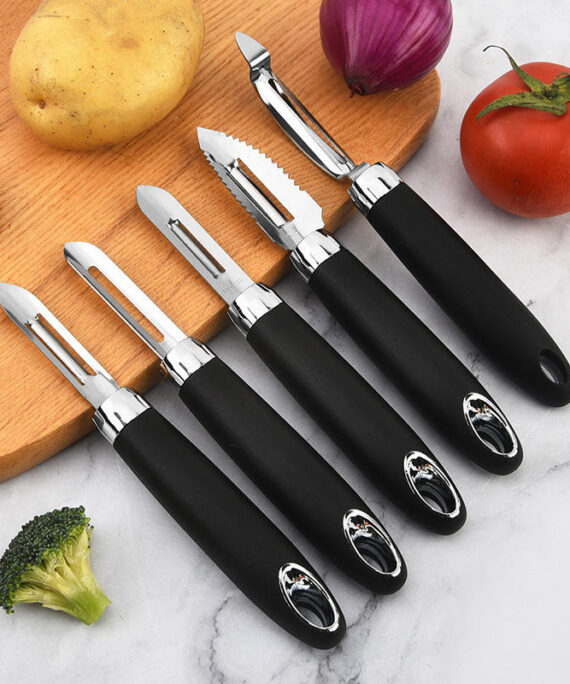 Stainless Steel Peeler Set - Home Use Vegetable Peeler, Potato Scraper, Fish Scales Scraper, Fruit Peeler