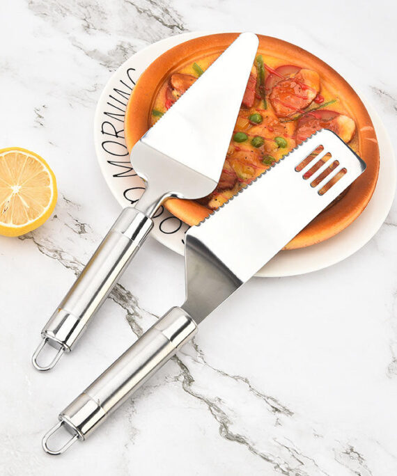 Stainless Steel Triangle Oven Safe Cooking Shovel for Baking Steak Pizza Cheese