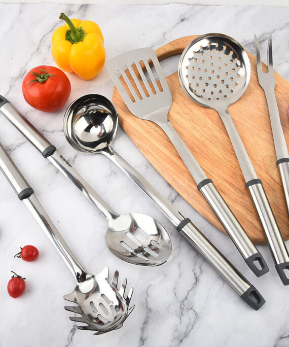 Stainless Steel 430 Kitchenware 8-Piece Set with Dense Spoon Powder Steak Spatula Soup Spoon Spatula-Manufacturers