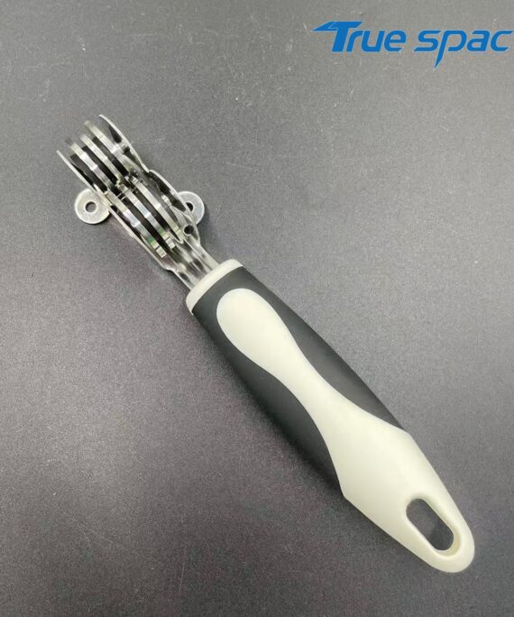 Multifunctional manual kitchen stainless steel knife sharpener with plastic handle