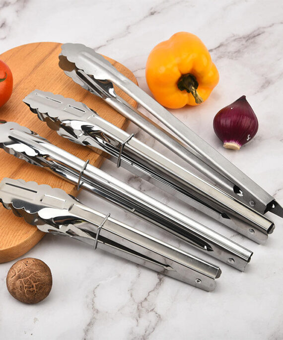Self-Locking Food Tongs Hotel Restaurant Non-Slip Rust-Proof Kitchen Utensils