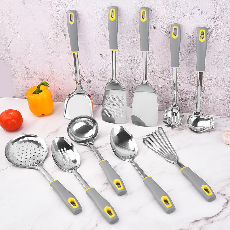 Factory Wholesale 10-piece Kitchen Utensils Set Spatula Powder Steak Large Spatula