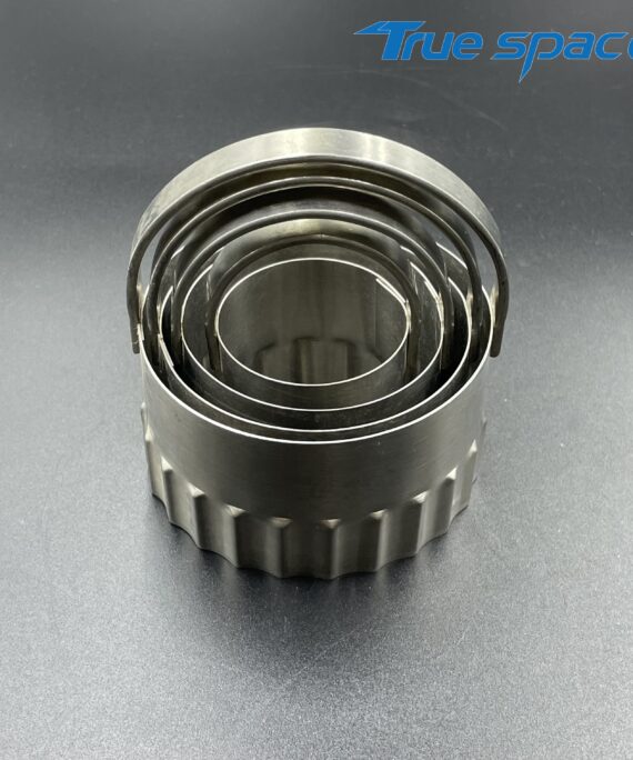 Stainless steel biscuit cutting molds, metal cutting dough rings, pastry forming molds, mold ring sets with handle wavy rings