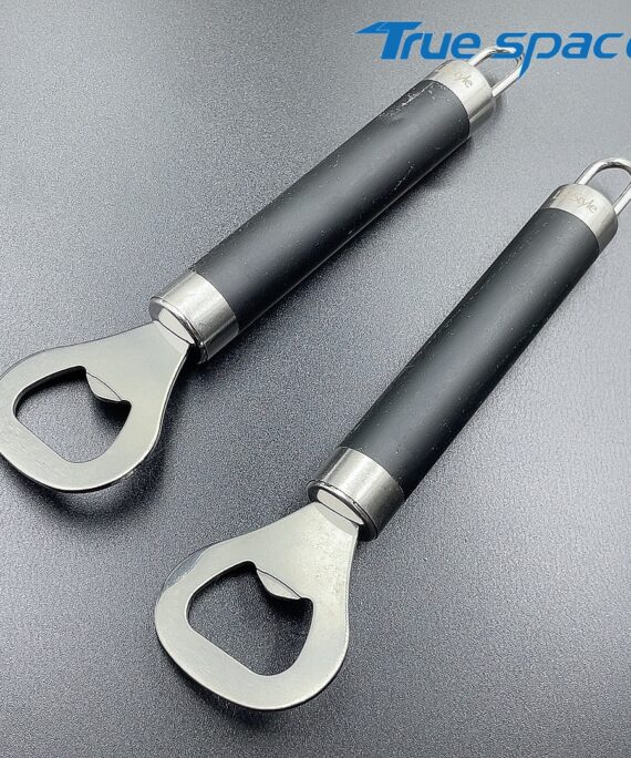 Stainless steel classic bottle opener, high-quality beer bottle opener with PP handle, kitchen accessory