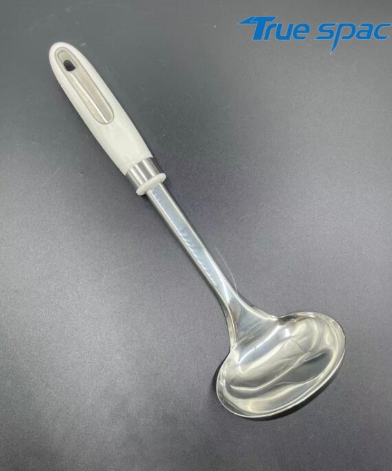 5-piece Stainless Steel Sustainable Kitchenware Set Plastic Anti-scald Handle Soup Spoon Strainer Household Kitchen High