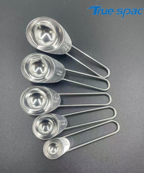Wholesale Eco-friendly Kitchen Baking Sets of Stainless Steel Measuring Spoons with Custom Marked Scales