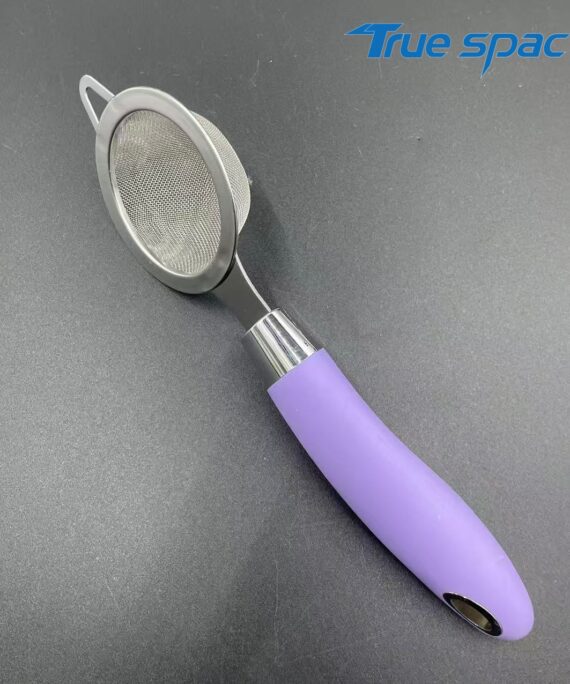 Stainless steel filter spoon, household fine-pore children's complementary food and juice soy milk filter screen