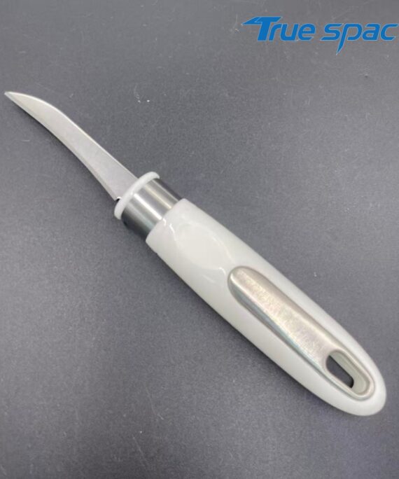 High-quality stainless steel kitchen tool: Curved paring knife for precise fruit/vegetable peeling