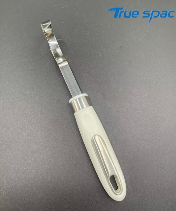 Multi-functional Kitchen Cooking Tools: Stainless Steel Curved Hook Serrated Cheese Knife