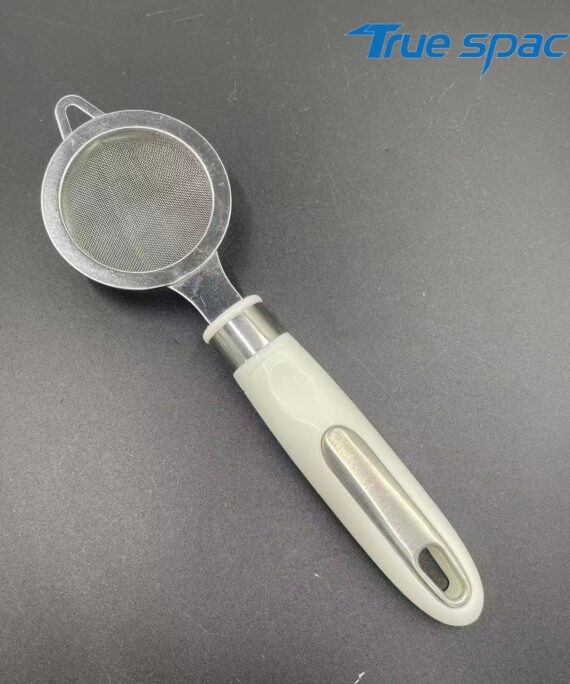 Stainless steel fine mesh filter spoon - The metal mesh tool can filter soup and sieve flour, suitable for baking and cooking