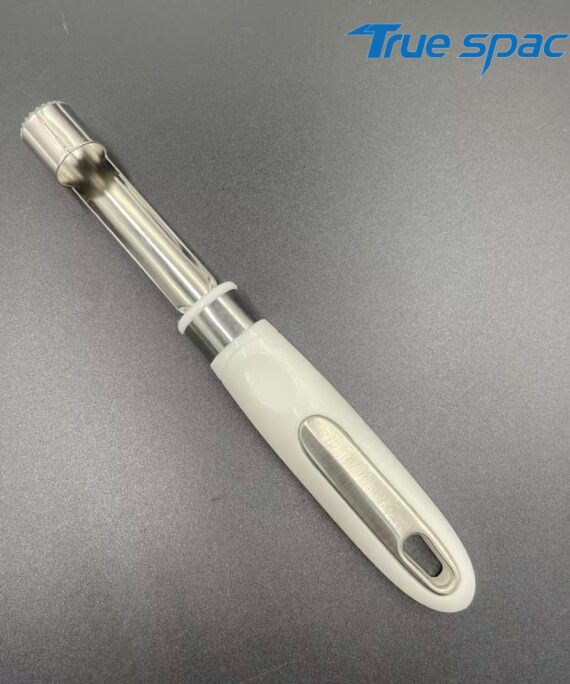 A stainless steel core removal tool for pears, cherries, red dates and jujubes