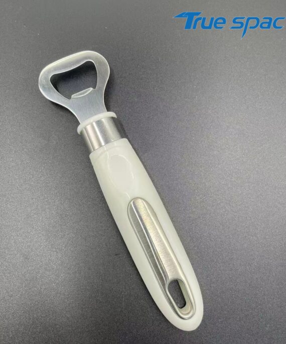 Multifunctional stainless steel manual bottle opener kitchen accessory, for beer and wine threaded caps