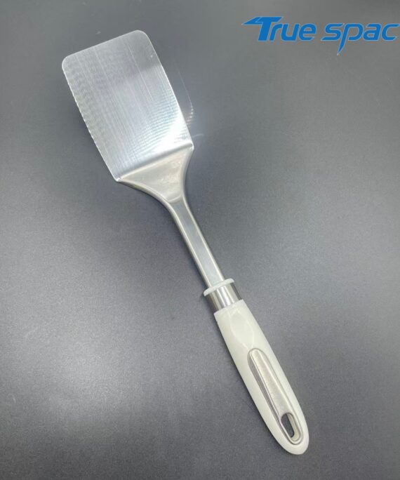 Food-Grade Stainless Steel Frying Spatula with Non-Slip Handle - Durable Kitchen Tool for Stir-Fry & Pan Cooking