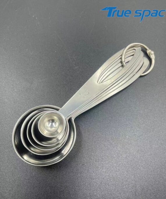 5 stainless steel measuring spoons, baking set, kitchen hollow handle scale