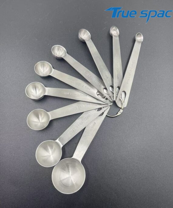 Mini 9-piece stainless steel adjustable measuring spoon set for baking tools