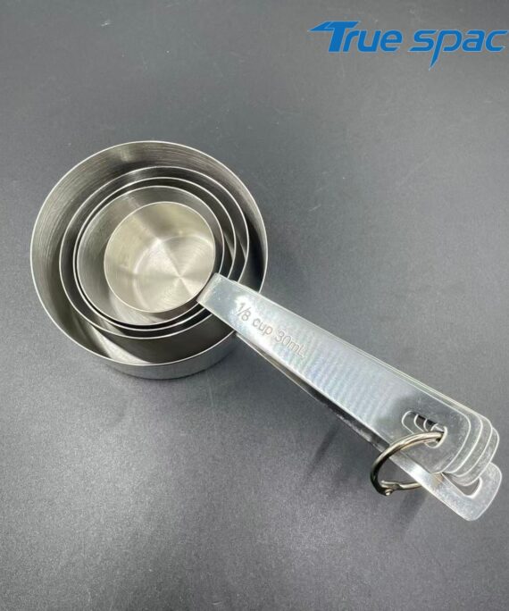 5-piece kitchen baking tool set, stackable kitchen measuring cup set, stainless steel measuring accessories and tools