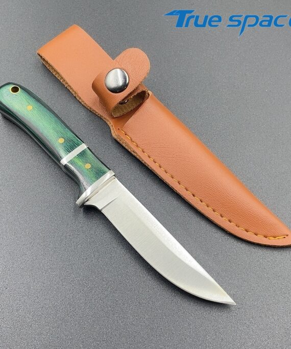 Multifunctional Pocket Camping Tool Outdoor Survival Straight Knife with Wooden Handle