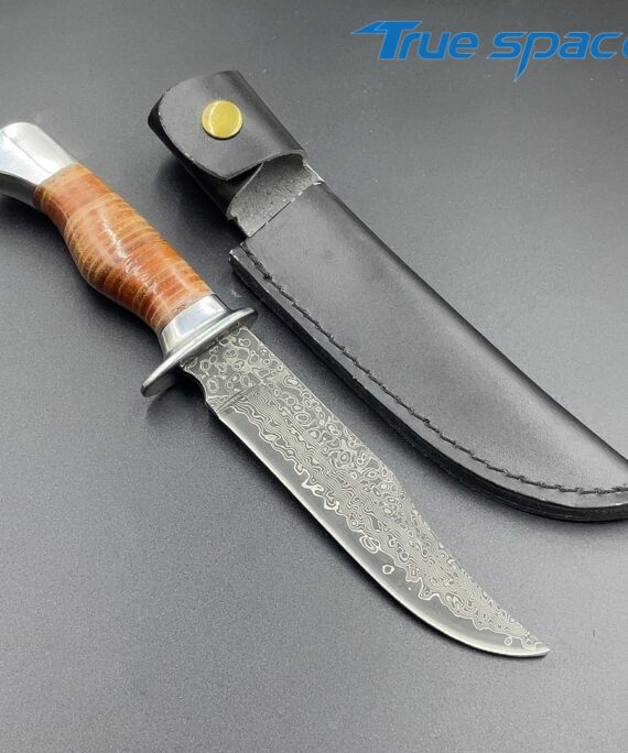 High Quality 67 Layers Damascus Steel Utility Bushcraft Knife Outdoor Hunting Knife