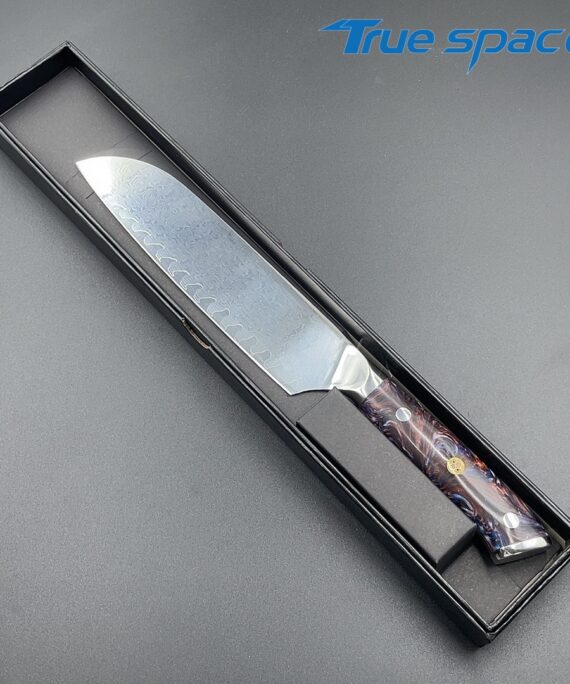 Factory Outlet Stainless Steel Professional Kitchen Santoku Knife with Resin Handle