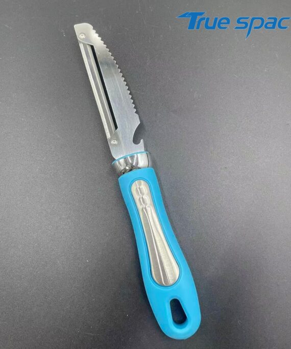 Hot-selling multi-functional stainless steel vegetable and fruit peeler with blue plastic handle