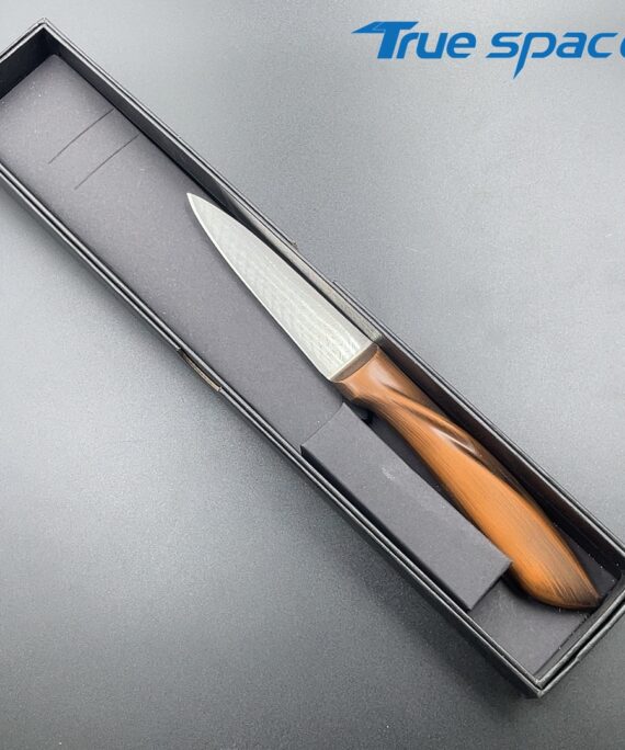 Individual Grade 3cr13 Stainless Steel Blade Paring Fruit Knife of Ancient Copper Scrap Wire Handle