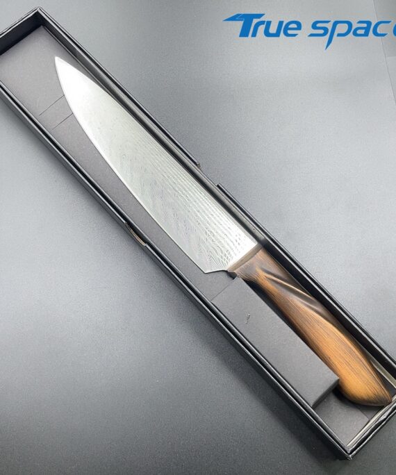 3cr13 Stainless Steel Meat Cutting Knife Multifunctional Kitchen Chef Knife with Ancient Copper Scrap Wire Handle