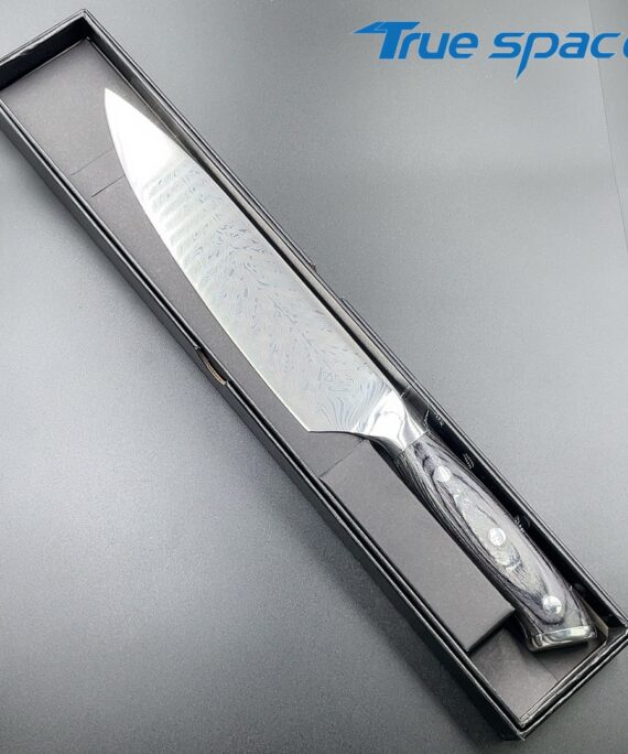 Professional Kitchen Knife Stainless Steel Chef Meat Cutting Knife with Colorful Wood Handle