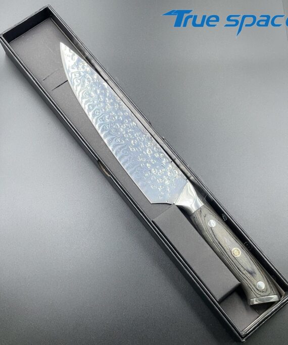 High Quality Sharp 3cr13 Stainless Steel Kitchen Chef Knife with Colorful Wood Handle