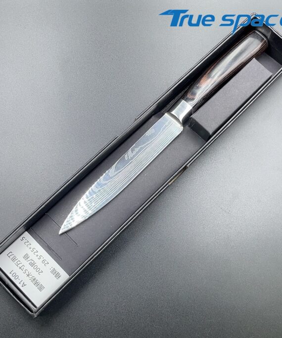 Colorful Wood Handle 3cr13 Stainless Steel Blade Sushi Knife Kitchen Knife for Chef