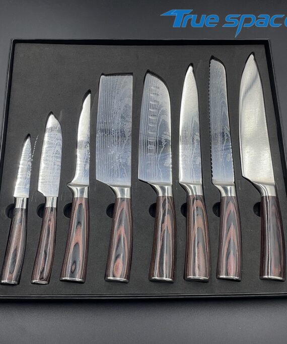 Customized Kitchen sharp Damascus Knife Set Gift Box Knives