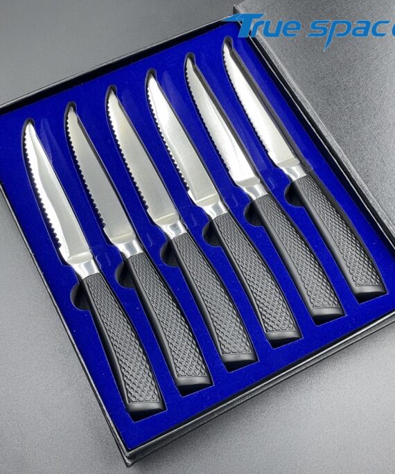 Stainless Steel Western Dining Table Knife, Beef Cutting Serrated Steak Knife, Kitchen Bread Knife