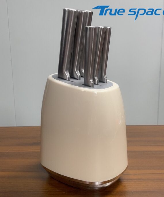 6-piece Kitchen Household Knife Set, PP Knife Stand, Chef Slicing and Vegetable Cutting Knife Set