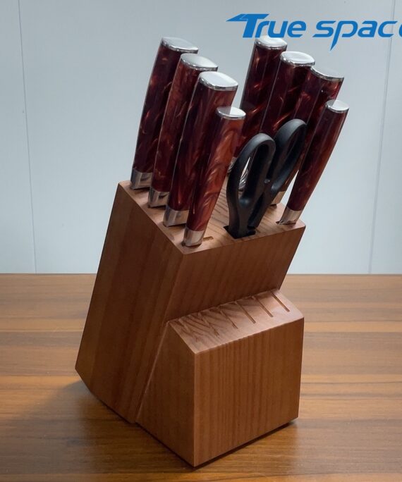 A Cross-border Best-selling Product, a 9-piece Set of Damascus Steel Chef Knives with High-quality Resin Handles