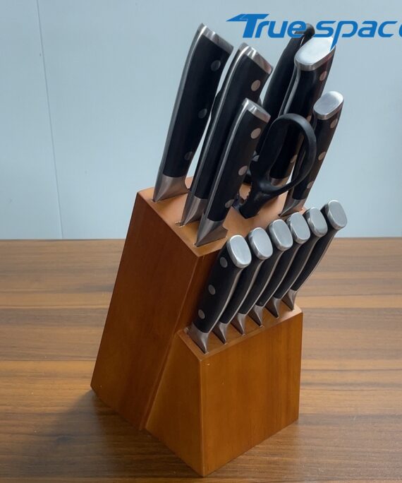 Modernity 13-piece Kitchen Knife Set, Damascus Steel Professional Chef's Knife with Knife Holder, with Scissors Sharpening bar