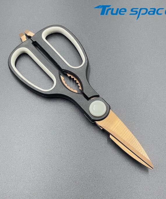 Stainless Steel Multi-purpose Kitchen Scissors with Built-in Bottle Opener, Household Scissors