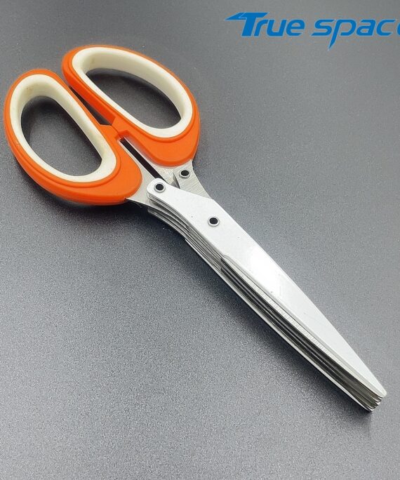 Multi-layer Stainless Steel Kitchen Scissors, Five-layer Household Scallion Scissors