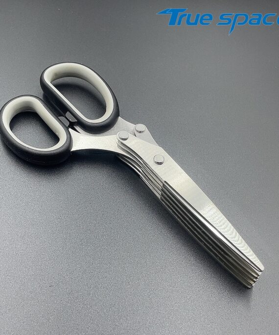 Wholesale Multifunctional Stainless Steel Kitchen Cutting Shears Multilayer Kitchen Salad Herb Scissors