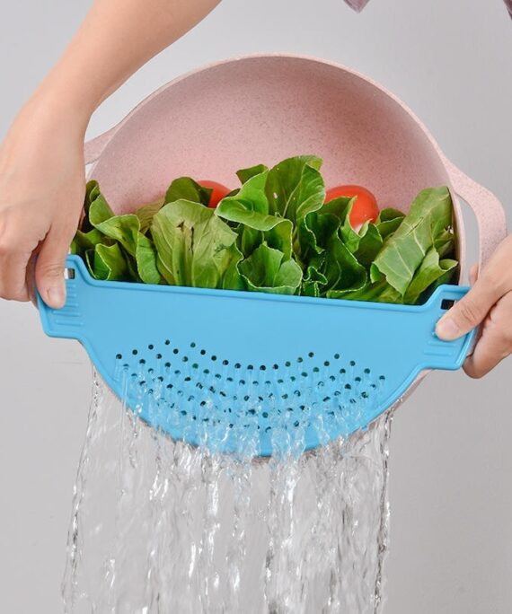 Silicone Pot Edge Drainer with Water Filter for Kitchen and Household Use