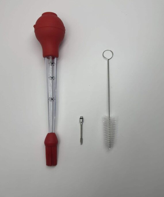 Barbecue Tool Turkey Silicone Basting Pump Plastic Handle Seasoning Tube Flavoring Needle Cleaning Brush Oil Drip Seasoning Pump
