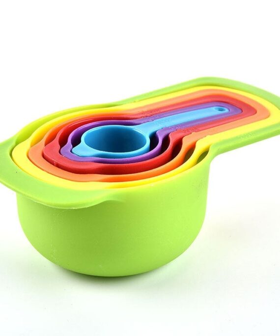 Manufacturer Supplies 6-Piece Rainbow Graduated Measuring Spoons Set Precise Scale Baking Tools Cake Tools