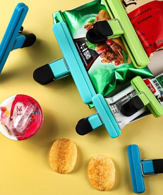 Moisture-Proof Fresh-Keeping Snack Sealing Clips Plastic Kitchen Food Bag Clips for Tea Leaves Seasoning Household Storage