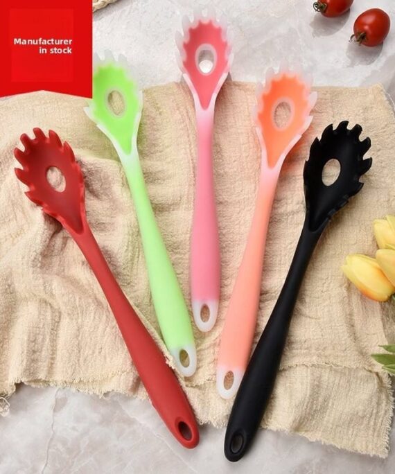 Wholesale New Silicone Semi-Transparent Italian Pasta Grabber Cooking Utensils Egg Scoop Noodle Spoon Kitchen Pasta