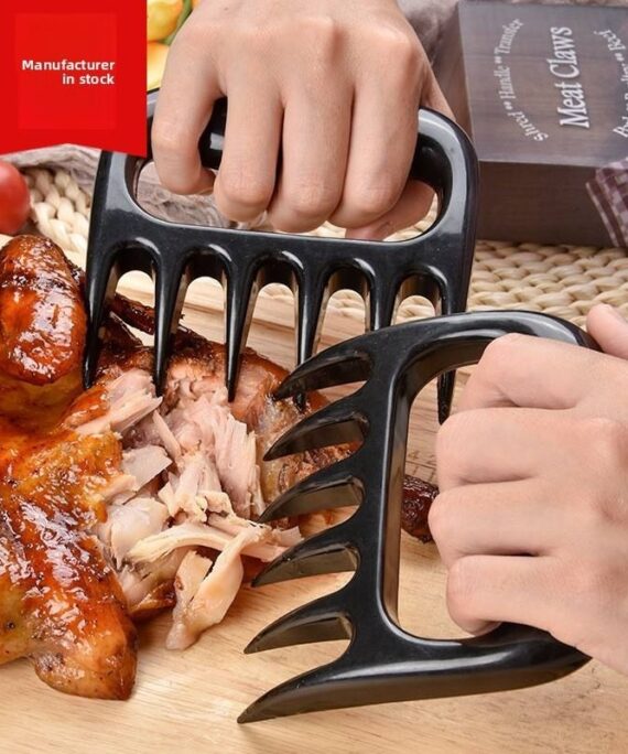 Bear Claw BBQ Fork with Plastic Handle New Kitchenware Meat Divider and Tearing Tool Heat Insulation and Resistant