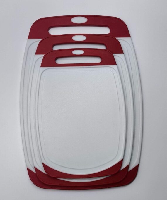 Three-Piece Non-Slip Double-Sided PP Fruit Cutting Board Set Kitchen Pp Fruit Chopping Board Plastic Cutting Board