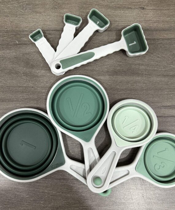 Eco-Friendly Foldable Silicone Measuring Cup Spoon Set Retractable Food-Grade Baking Utensils