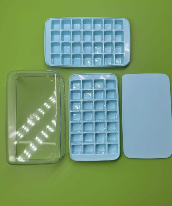 Large Capacity Square Ice Storage Box with Easy Release Lid Homemade Summer Ice Cube Mold Household Sealed Square Ice Tray