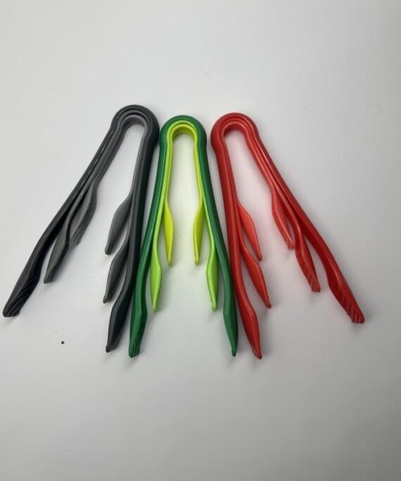 Multifunctional Three-Piece Plastic Utensil Set Non-Slip Kidsren's Bread & Salad Food Clip Colorful PP Design