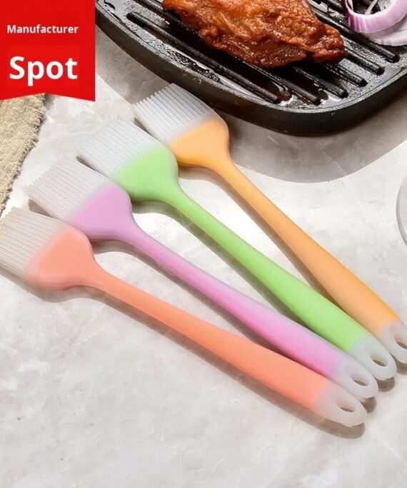 Translucent Silicone Brush Kitchen Food Pancake Brush Oil Brush Baking Tools Barbecue Brush High Temperature Resistance