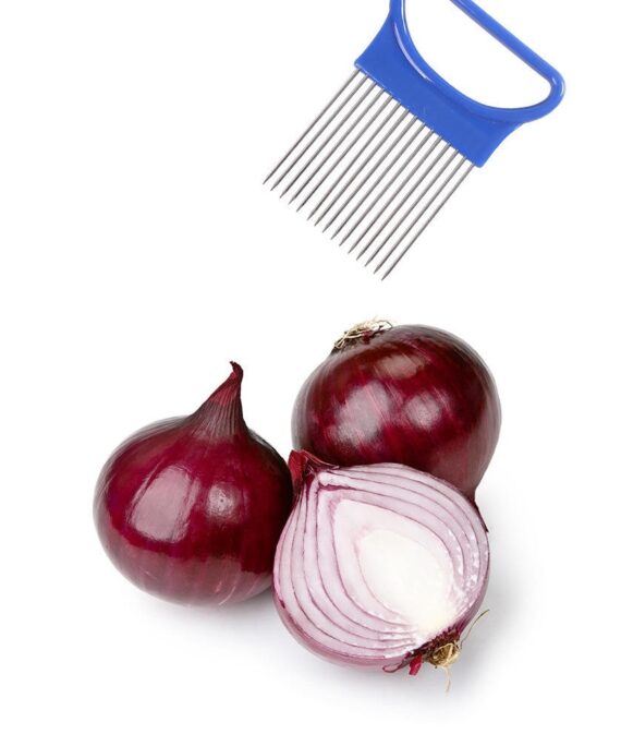 Restaurant Stainless Steel Onion Fork Kitchen Vegetable Melon Fruit Clip Potato Insert Needle Slice Auxiliary Tool